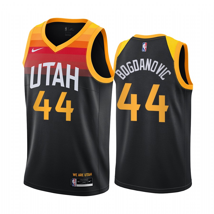 Jazz #44 Bojan Bogdanovic Black Swingman 2020-21 City Edition Jersey - Zenithce