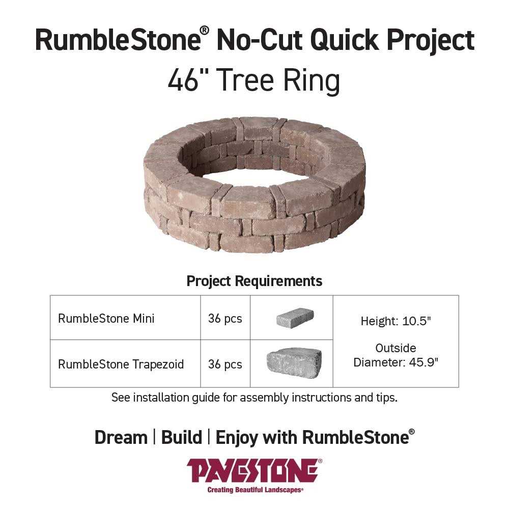 Pavestone RumbleStone 3.5 in. x 7 Concrete Garden Wall Block - Zenithce