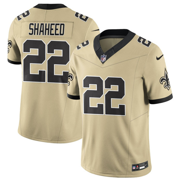 New Orleans Saints #22 Rashid Shaheed Gold 2025 F.U.S.E. Alternate Vapor Limited Football Stitched Jersey - Zenithce