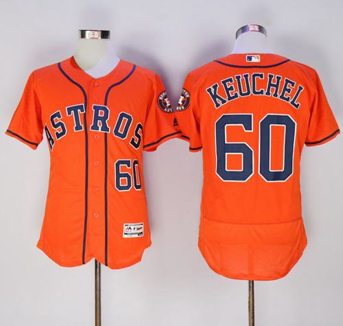 Astros #60 Dallas Keuchel Orange Flexbase Authentic Collection Stitched Jersey - Zenithce
