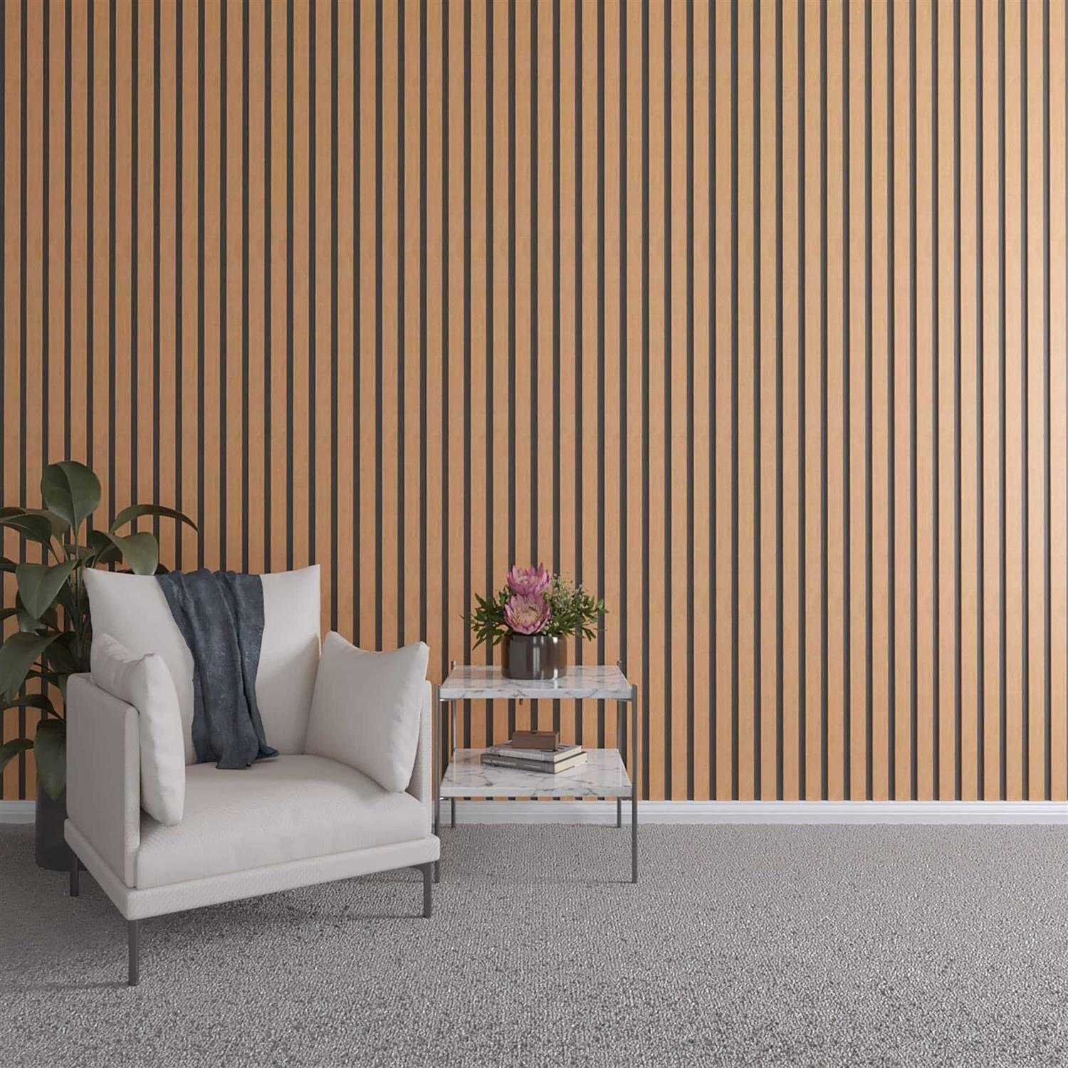 Ekena Millwork Adjustable Wood Slat Wall Panel Kit Slats - Zenithce