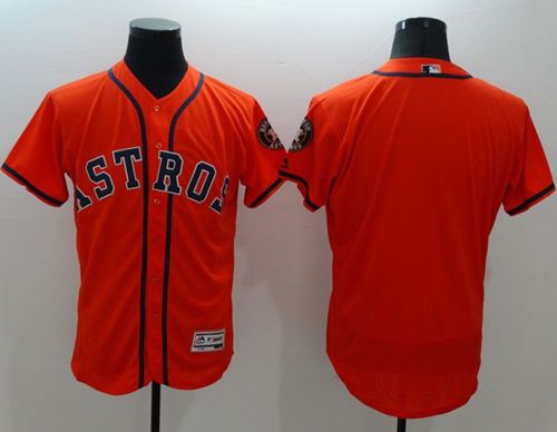 Astros Blank Orange Flexbase Authentic Collection Stitched Jersey - Zenithce