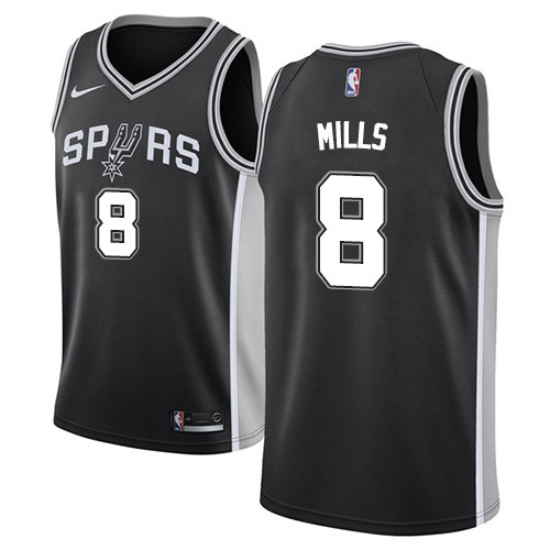 Spurs #8 Patty Mills Black Swingman Icon Edition Jersey - Zenithce