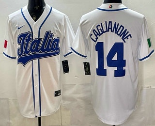 Italy #14 Jac Caglianone White 2026 World Classic Cool Base Jersey - Zenithce