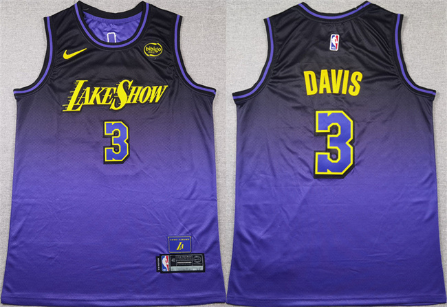 Los Angeles Lakers #3 Anthony Davis Purple 2024 Stitched Jersey - Zenithce