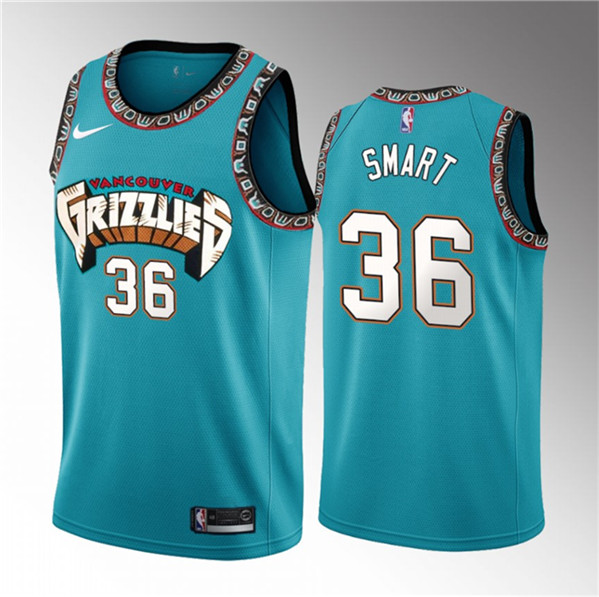 Memphis Grizzlies #36 Marcus Smart Teal 2023 Draft Classic Edition Stitched Jersey - Zenithce