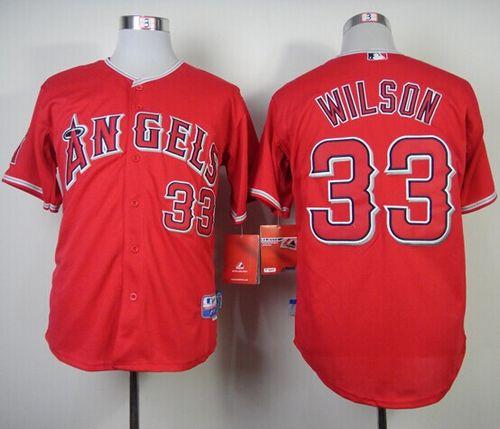 Angels Of Anaheim #33 C.J. Wilson Red Cool Base Stitched Jersey - Zenithce