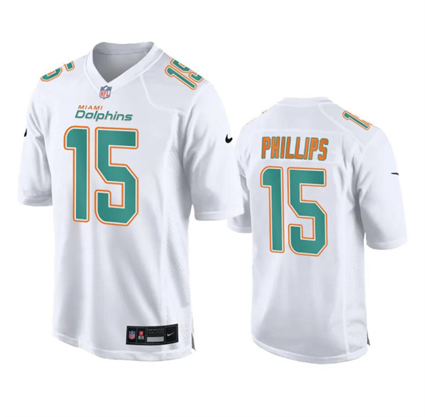 Miami Dolphins #15 Jaelan Phillips White Fashion Vapor Untouchable Stitched Jersey - Zenithce