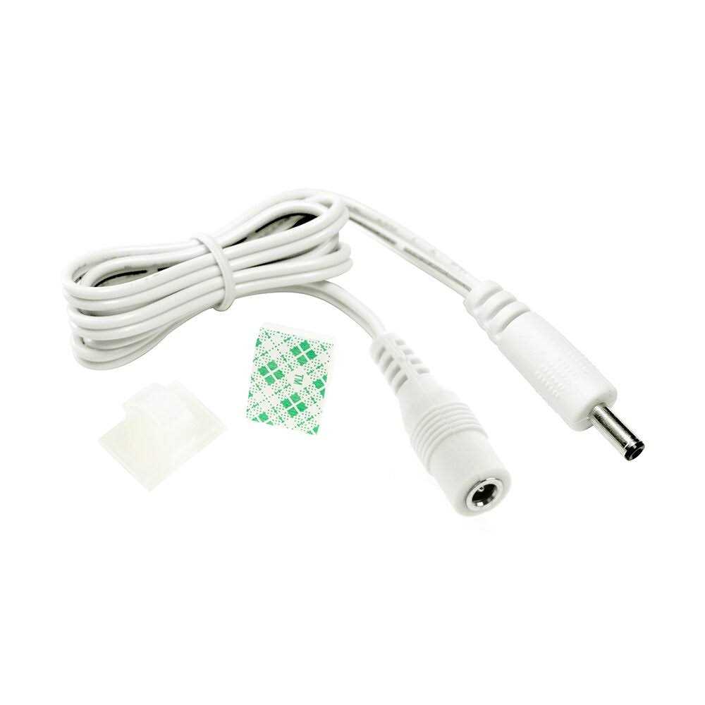 Eshine Extension Cable Male to Female for LED Under Cabinet Lighting with Wire Clips for Comfortable Installation - Zenithce