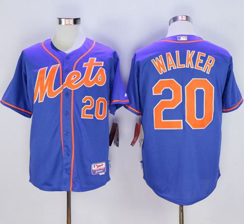 Mets #20 Neil Walker Blue Alternate Home Cool Base Stitched Jersey - Zenithce