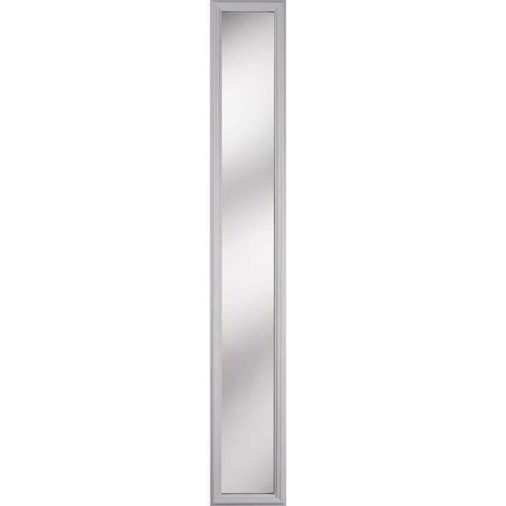 ODL 1-lite Clear Low-E Glass 8 in. x 64 in. x 1 in. Full Side lite with White Frame Replacement Glass Panel - Zenithce