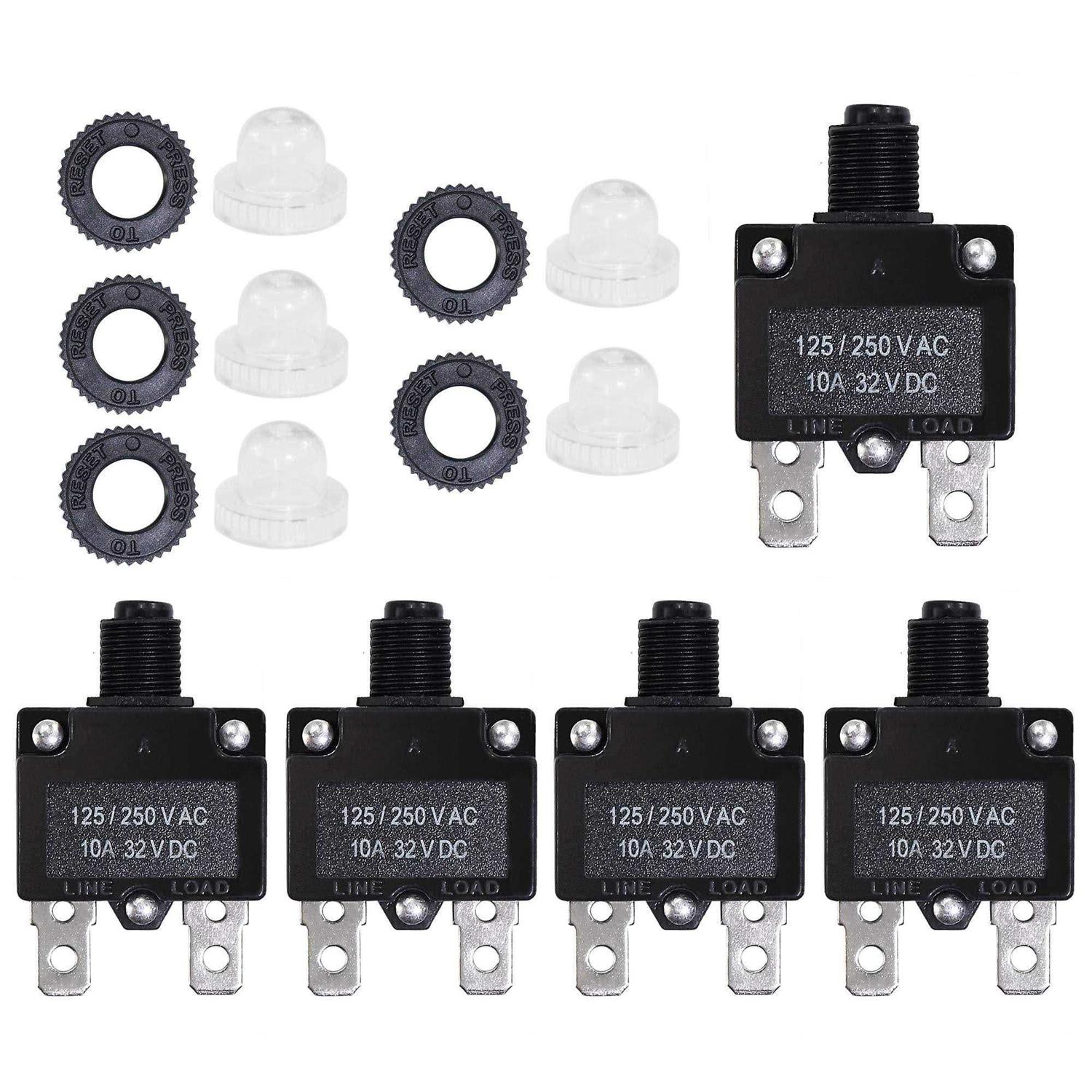 Fuzbaxy 5pcs Circuit Breakers with Manual Reset - Zenithce