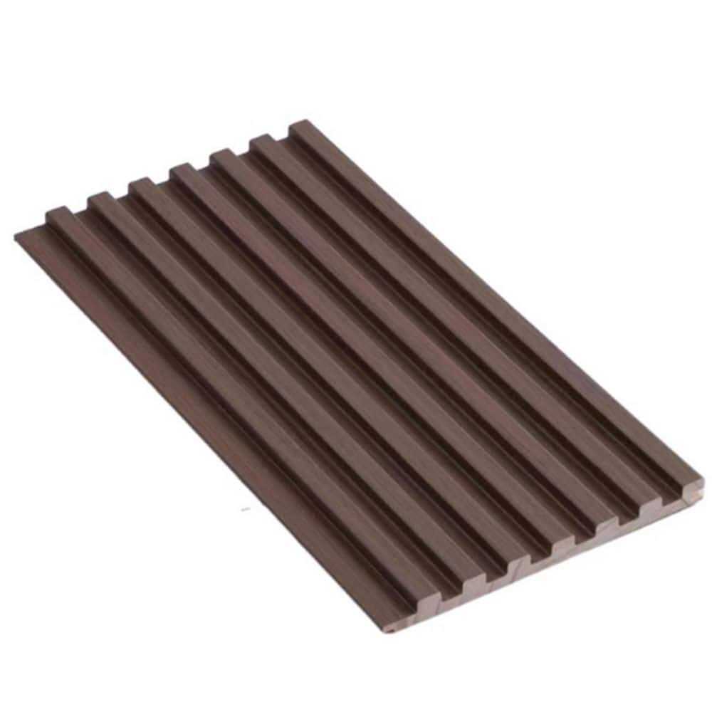 Ejoy 106 in. x 6 in x 0.5 in. Solid Wood Wall 7 Grid Cladding Siding Board - Zenithce
