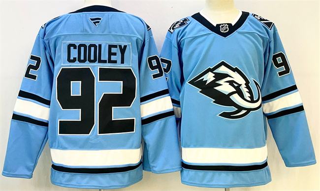 Utah Mammoth #92 Logan Cooley Blue Stitched Jersey - Zenithce