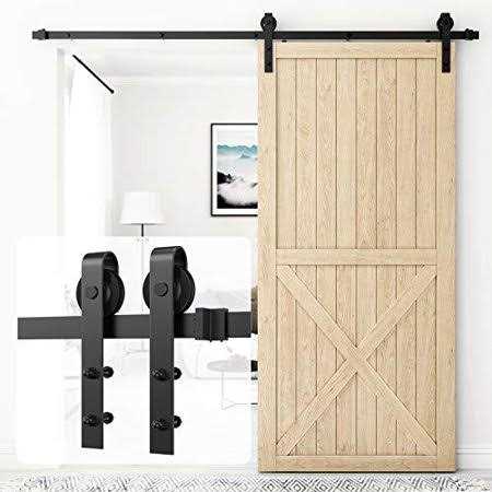 Homlux Heavy Duty Sturdy Sliding Barn Door Hardware Kit Single Door - Zenithce