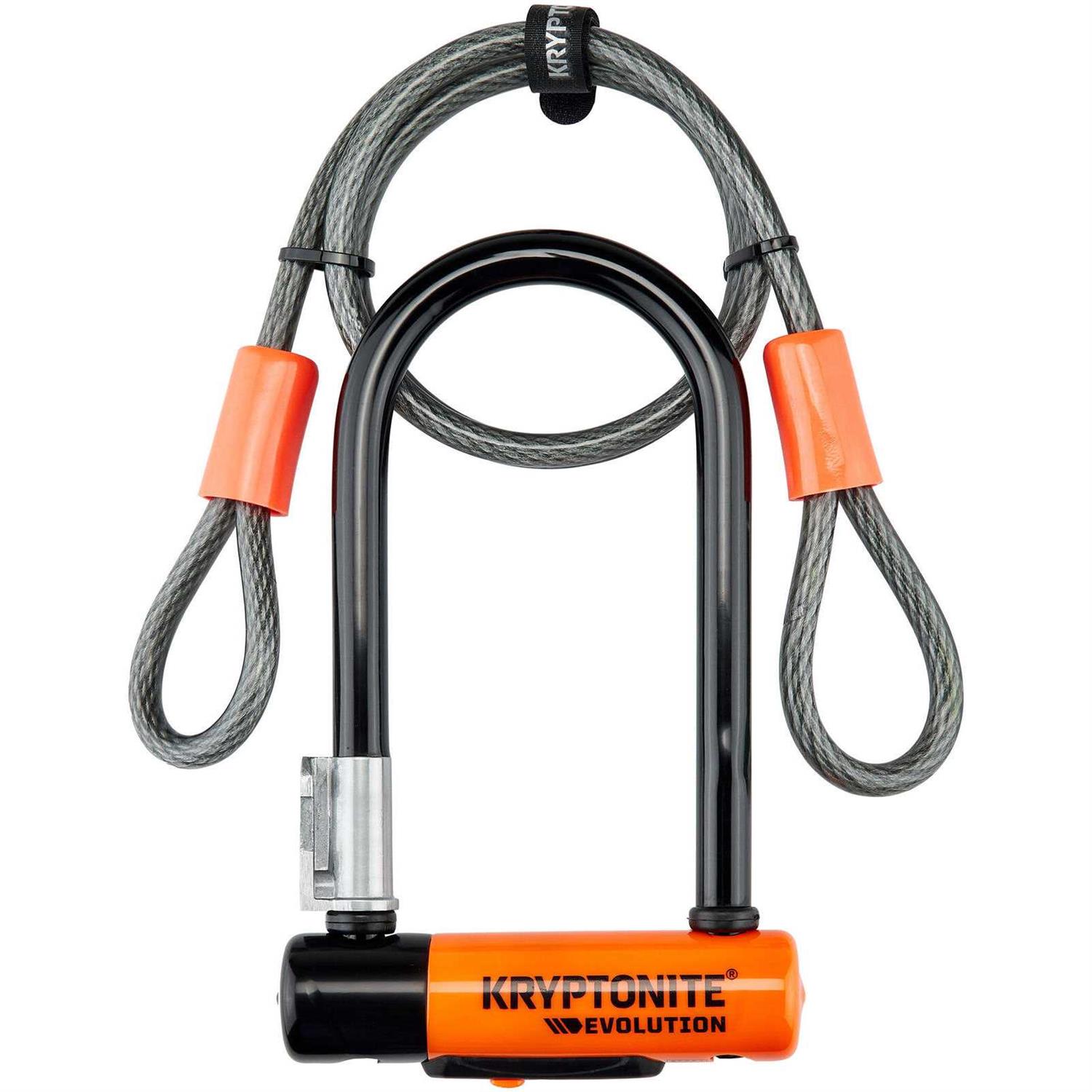 Kryptonite Evolution Mini 7 Lock with 4 Foot Kryptoflex Cable Combo - Zenithce
