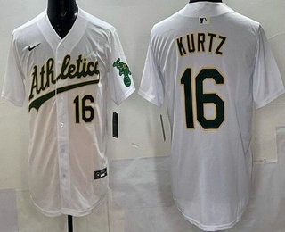 Oakland Athletics #16 Nick Kurtz White Limited Jersey - Zenithce