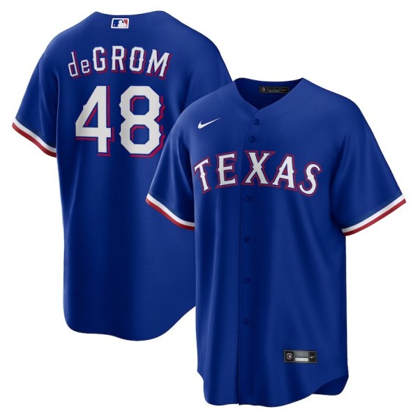 Texas Rangers #48 Jacob DeGrom Royal Cool Base Stitched Jersey - Zenithce