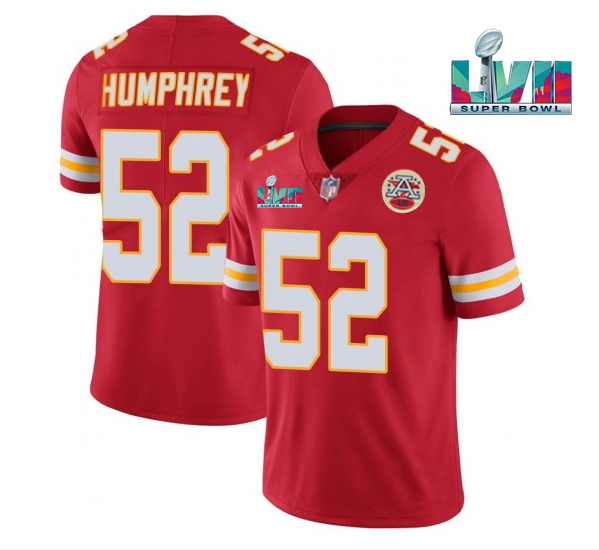 Kansas City Chiefs #52 Creed Humphrey Red Super Bowl LVII Patch Vapor Untouchable Limited Stitched Jersey - Zenithce