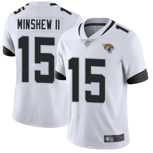 Jacksonville Jaguars #15 Gardner Minshew II White Vapor Untouchable Limited Stitched Jersey - Zenithce