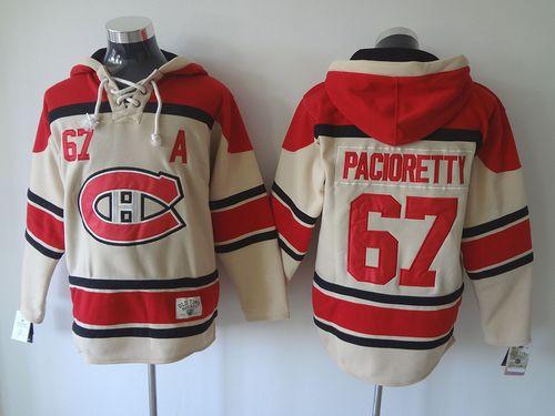 Canadiens #67 Max Pacioretty Cream Sawyer Hooded Sweatshirt Stitched Jersey - Zenithce