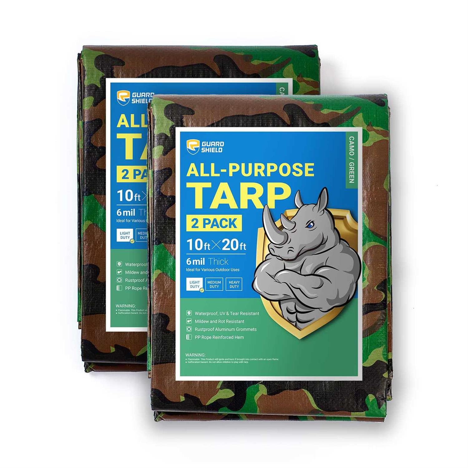 GUARD SHIELD Camo Tarp Camouflage Tarps Waterproof - Zenithce