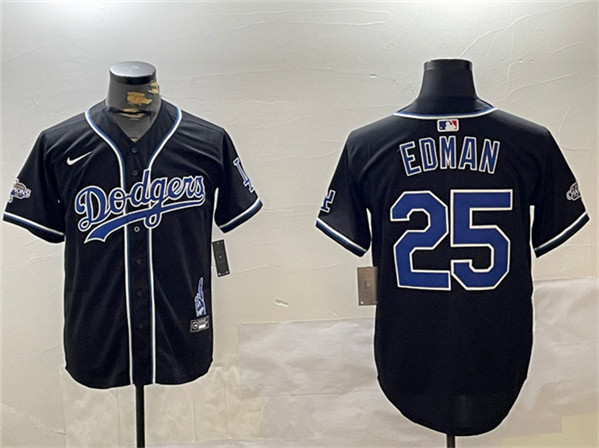 Los Angeles Dodgers #25 Tommy Edman Black 2024 World Series Champions Limited Jersey - Zenithce