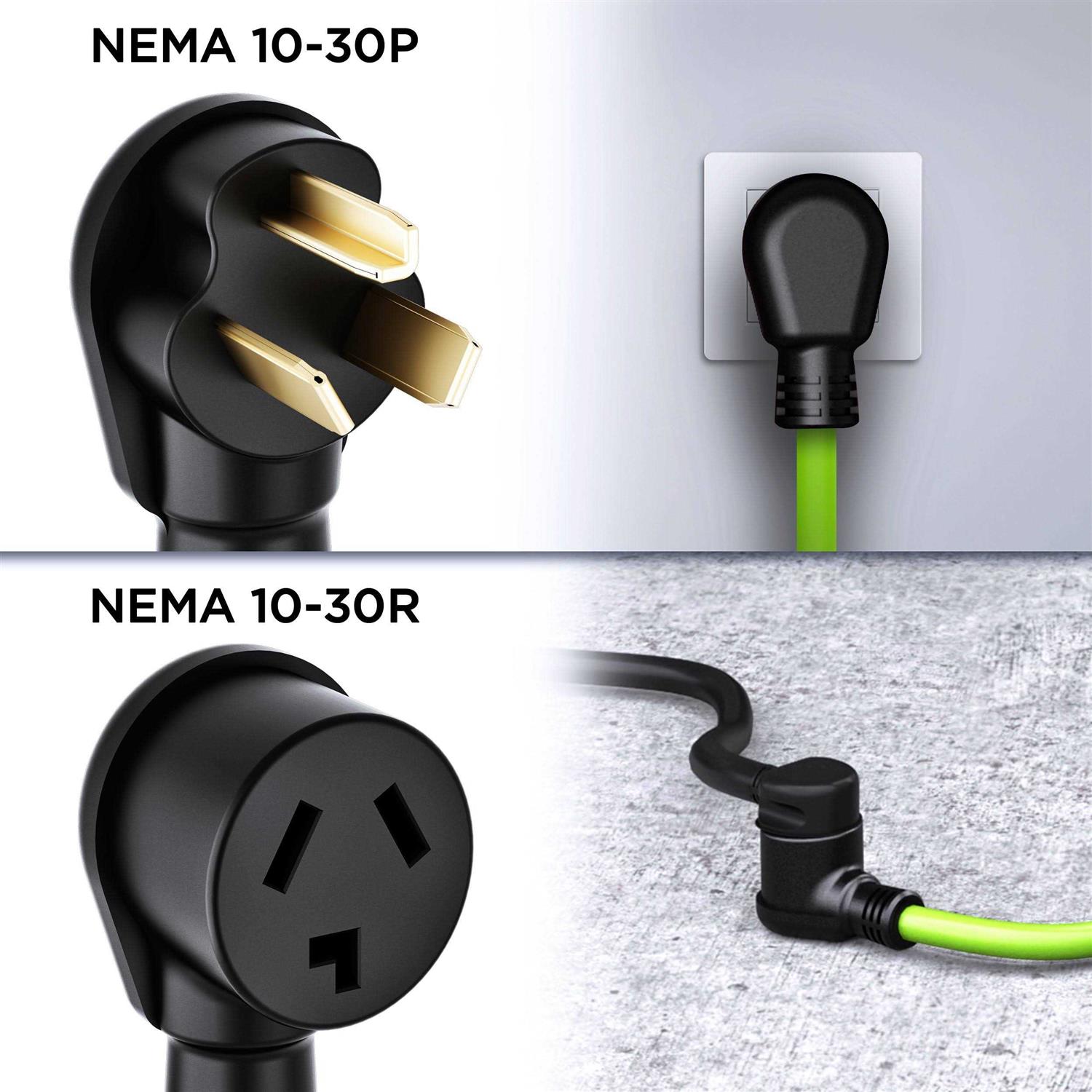 Gearit 30 Amp 3 Prong Dryer Extension Cord Nema 10-30P To 10-30R Stw - Zenithce