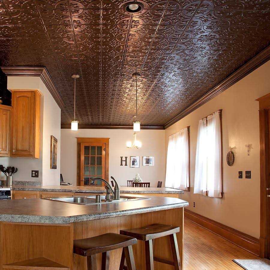Fasade Traditional #2 2 ft. x 4 ft Glue Up Vinyl Ceiling Tile - Zenithce