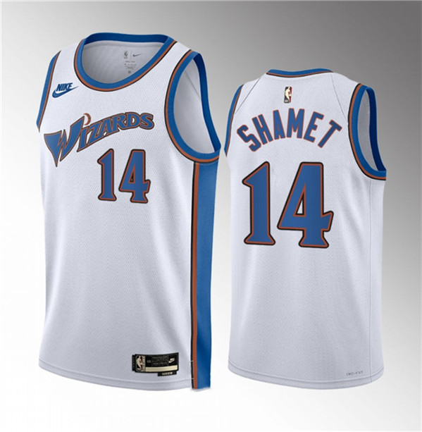 Washington Wizards #14 Landry Shamet White 2023 Draft Classic Edition Stitched Jersey - Zenithce