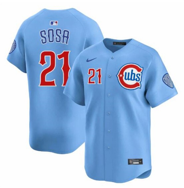 Chicago Cubs #21 Sammy Sosa Blue 2024 25 2nd Alternate Limited Stitched Jersey - Zenithce