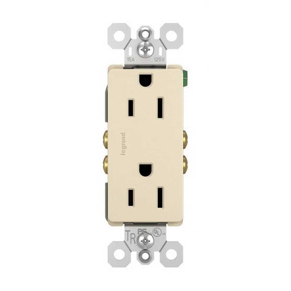Pass & Seymour Decorator Tamper-Resistant Receptacle. 15 Amp 885TR - Zenithce