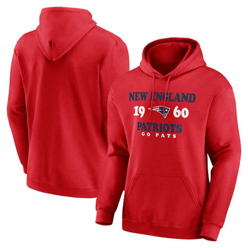 New England Patriots Red Fierce Competitor Pullover Hoodie - Zenithce