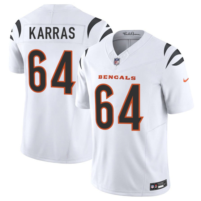 Cincinnati Bengals #64 Ted Karras White 2025 F.U.S.E. Vapor Untouchable Limited Stitched Jersey - Zenithce