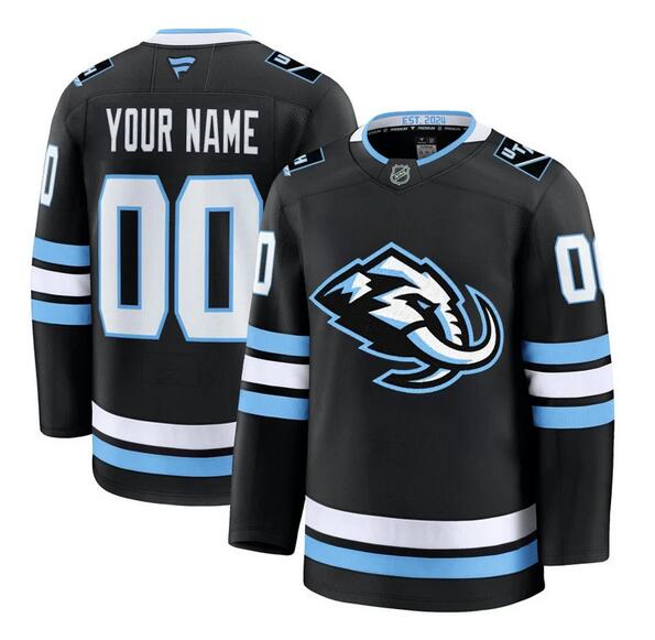 Utah Mammoth Custom 2025 Black Stitched Jersey - Zenithce