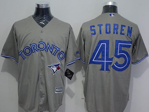 Blue Jays #45 Drew Storen Grey New Cool Base Stitched Jersey - Zenithce