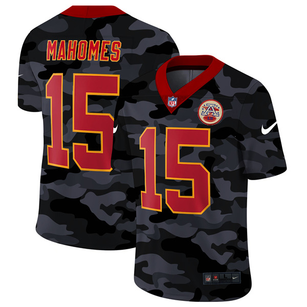 Kansas City Chiefs #15 Patrick Mahomes Camo Limited Stitched Jersey - Zenithce