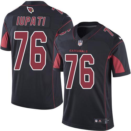 Cardinals #76 Mike Iupati Black Stitched Limited Rush Nike Jersey - Zenithce