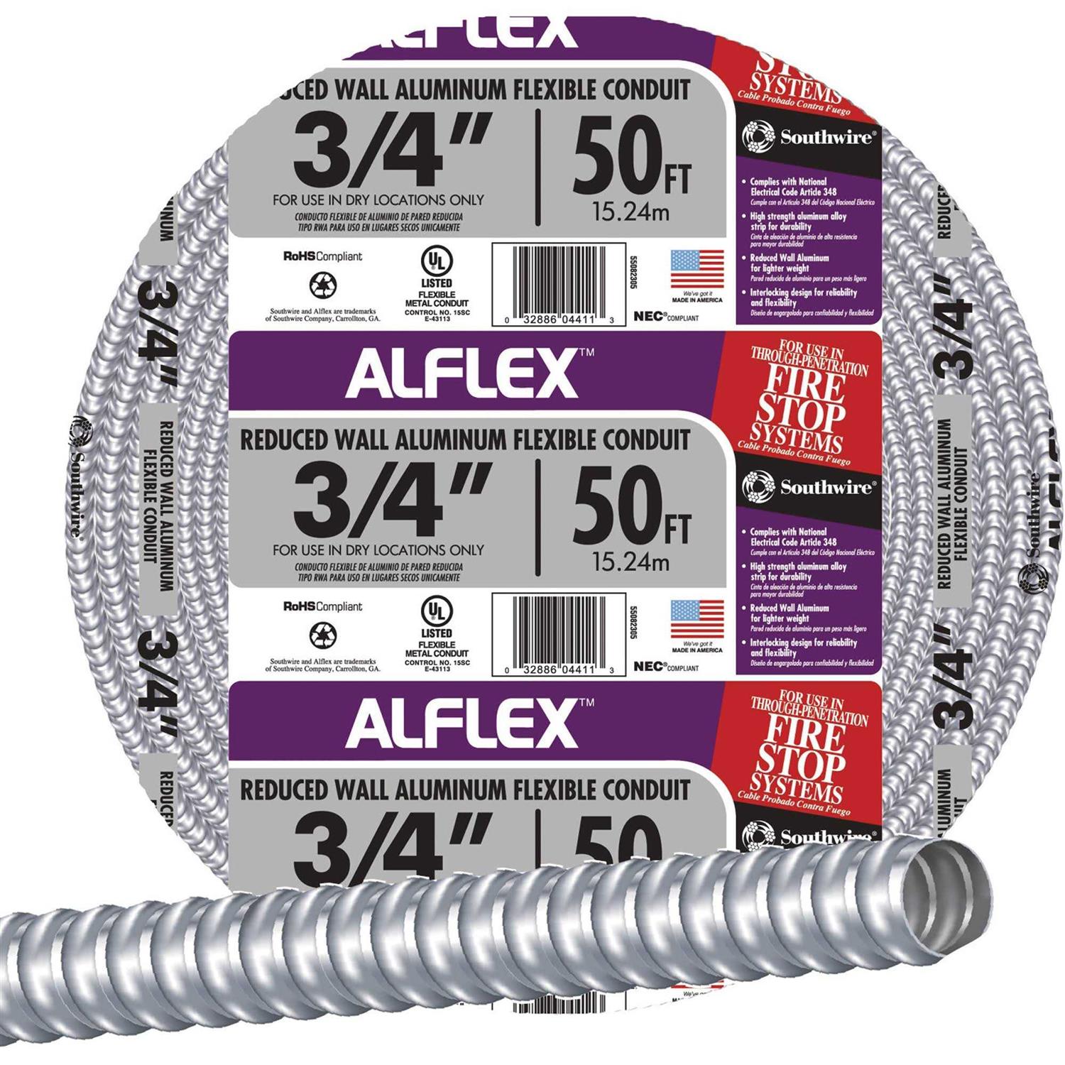 Southwire Alflex 55082121 Flexible Conduit - Zenithce