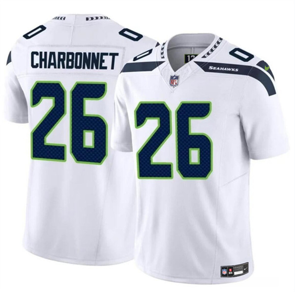 Seattle Seahawks #26 Zach Charbonnet White 2024 F.U.S.E. Vapor Limited Stitched Jersey - Zenithce