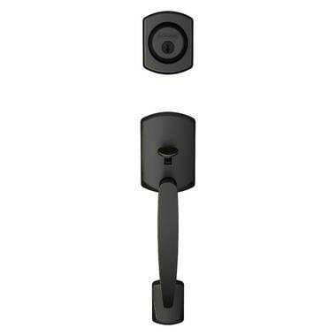 Schlage F51-GEO-BRK Georgian Keyed Entry Panic Proof Door Knob - Zenithce