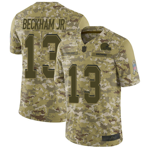 Cleveland Browns #13 Odell Beckham Jr. Camo Salute To Service Limited Stitched Jersey - Zenithce
