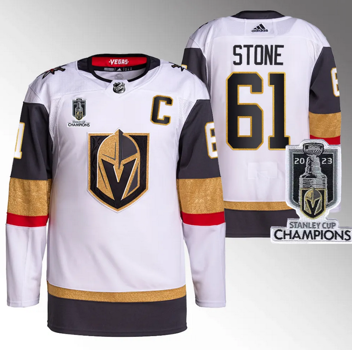 Vegas Golden Knights #61 Mark Stone White 2023 Stanley Cup Champions Stitched Jersey - Zenithce