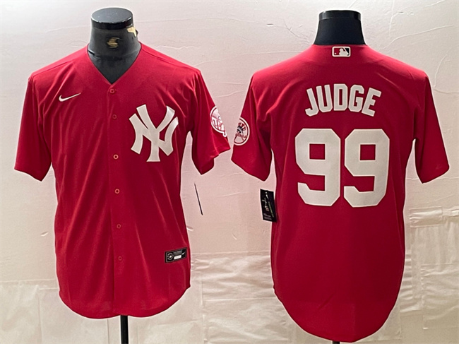 New York Yankees #99 Aaron Judge Red Cool Base Stitched Jersey - Zenithce