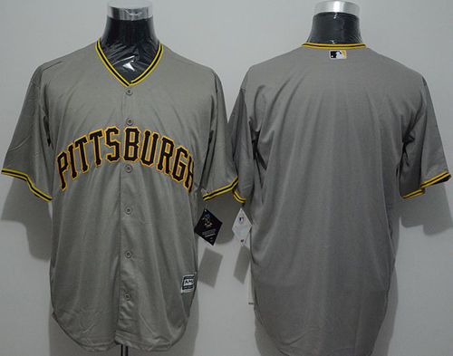 Pirates Blank Grey New Cool Base Stitched Jersey - Zenithce