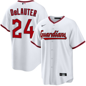 Cleveland Guardians #24 Chase DeLauter White Cool Base Limited Stitched Jersey - Zenithce