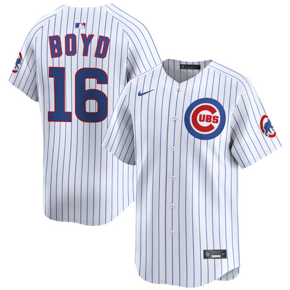 Chicago Cubs #16 Matthew Boyd White Home Limited Stitched Jersey - Zenithce