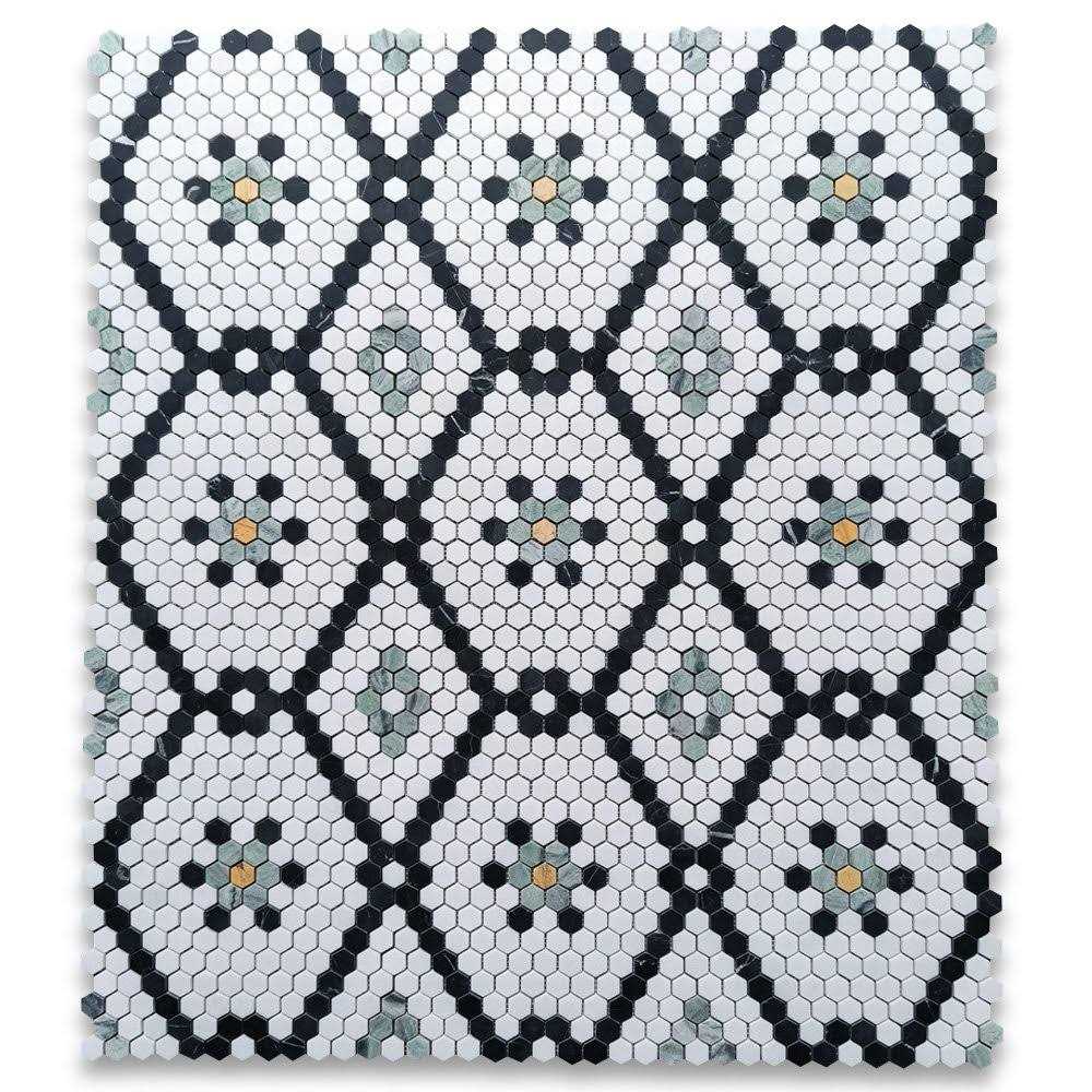 Marble Online Carrara White Marble Subway Mosaic Tile Beveled Raised Angled - Zenithce