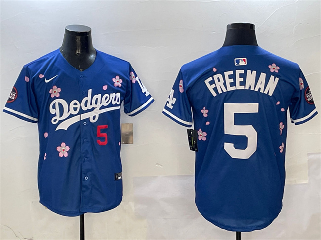 Los Angeles Dodgers #5 Freddie Freeman Royal 2025 Tokyo Series Limited Stitched Jersey - Zenithce