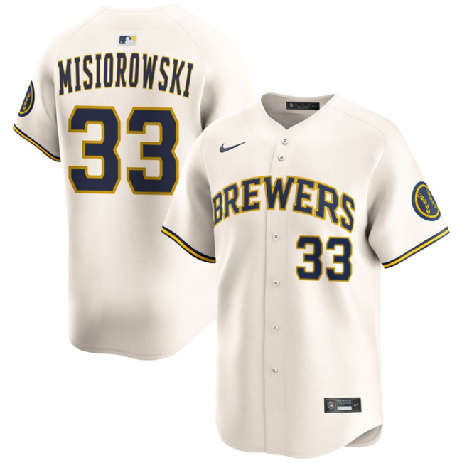 Milwaukee Brewers #33 Jacob Misiorowski Cream 2025 Limited Stitched Jersey - Zenithce